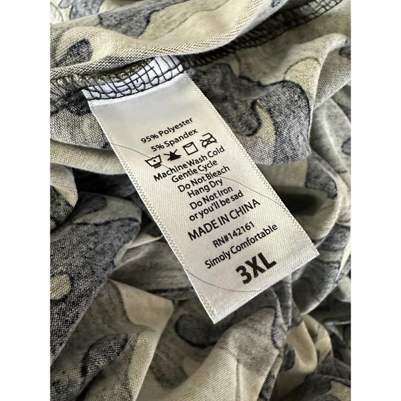 🦄 Lularoe Carly Dress Camouflage Camo Stretch Hi-Lo Short Sleeve Plus Size 3XL - Picture 4 of 8